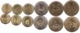 Argentina - 5 Pcs X Set 6 Coins 1 5 10 25 50 Centavos 1 Peso 1992 - 2011 UNC Lemberg-Zp - Argentina