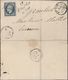 Tarn 81 1855 YT Napoléon 14 AF Bleu Laiteux ND PC 1675 CAD Lavaur (T15) 9 2 55 Dateur B Cursive 77 St Paul Cap De Joux - 1849-1876: Classic Period