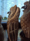 Delcampe - 3 UILEN - CHOUETTES/HIBOUX - EULEN - OWLS    H : 30cm - 24 Cm - 19 Cm   (1396g Total Weight/gesamtgewicht/poids Total) - Holz