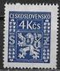 Czechoslovakia 1947. Scott #O13 (M) Coat Of Arms - Sellos De Servicio