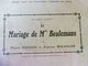 LE MARIAGE DE Mlle BEULEMANS,de Frantz Fonson Et Fernand Wicheler ,dont Portraits (orig :L'illustration Théâtrale,1910) - Autori Francesi