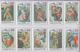 RUSSIA MICHELANGELO ART ISAIAH CUMAEAN LIBYAN DELPHIC ERYTHRAEAN SYBIL EZEKIEL CREATION OF EVE SET OF 11 CARDS - Malerei