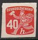 Czechoslovakia 1945. Scott #P33 (M) Newspaper Delivery Boy - Newspaper Stamps