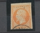 Second Empire Napoléon N°16 40c Orange Oblitéré Pointillés. B/TB. A1224 - Other & Unclassified