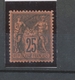 SAGE N°91 25c. Noir S. Rouge Obl CAD Cote 25€ TB B1958 - 1876-1878 Sage (Typ I)