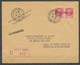 Enveloppe ILOT De St NAZAIRE 4f80 Rose Griffe TAXE PERCUE Recommandé H2280 - Guerre De 1939-45