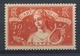 France N°308 50c+2f Rouge-brique N** Cote 135 € Signé Calves N2281 - Unused Stamps