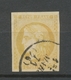 BORDEAUX 10c. CITRON Obl. Càd, Très Rare, TB. Signé Baudot X1107 - 1870 Bordeaux Printing