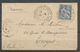 1903 Env. Mouchon France 25c., Obl. CONSTANTINOPLE-GALATA Rare Sur France. X1165 - Collections