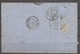 1859 Lettre Cachet Sicile-Marseille/S.E. Octogonal Bleu Entrée En France X1291 - Entry Postmarks