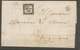 1861 Lettre Taxe Typo 10c Noir Obl OR BOURGUENAIS En LOCAL RRR X1764 - 1859-1959 Briefe & Dokumente