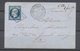 1857 Env. N°14 Obl Grille Corps Expéditionnaire D'Italie - 1er Division X2713 - Army Postmarks (before 1900)