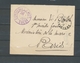 1917 Env. Obl Brest Finistère + Cachet Violet Service à La Mer - BREST X3720 - Maritieme Post
