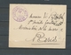 1917 Env. Obl Brest Finistère + Cachet Violet Service à La Mer - BREST X3720 - Schiffspost