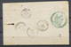 1864 Lettre Mostaganem, C 15 Obl. 15c Taxe + Plume Rouge ALGERIE X4576 - Collections