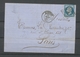 1859 Lettre Bayonne, Losange PC REGRAVES 295 Sur N°14, C 15, Rare, SUP X4878 - 1801-1848: Précurseurs XIX