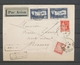 1933 Env. PARIS-NIAMEY, PA Paire N°6 + 50c, Taxe 30c, Arrivée NIAMEY, SUP X5182 - Collections