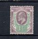 GB  EV11  1 1/2d Pale Dull Purple And Green ; Damaged By Hinge - Ongebruikt