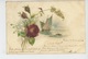 ALLEMAGNE - WITTEN - Jolie Carte Fantaisie Bateau Et Fleurs Avec Paillettes écrite Et Postée à WITTEN En 1901 - Witten