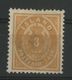ISLANDE ICELAND COTE 60 € N° 12A Neuf * (MH) Dentelé 14 X 13 1/2. 3a Bistre-jaune - Unused Stamps