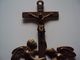 Prachtig Authentiek  Wijwatervat Crucifix Met Geknielde Engelen / Bénitier  / Holly Water Font - Religieuze Kunst