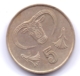 CYPRUS 1987: 5 Cents, KM 55.2 - Zypern