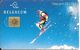 CARTE-PUCE-BELGIQUE-SPORT-SO3-Exp 2002-SKIEUR DE RANDONNEE-Utilisé-TBE - Sport