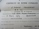 Militaria/Certificat De Bonne Conduite/4éme Région/ BA 1-111/ Lt Colonel Toussaint/VALENCE/Michel Le DUC/1950 DIP251 - Dokumente