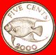 · FISH (1999-2009): BERMUDA ★ 5 CENTS 2000 MINT LUSTER! LOW START ★ NO RESERVE! - Bermudas