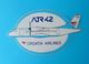 CROATIA AIRLINES ... ATR 42 ... Old And Rare Sticker * Larger Size * Croatian National Airline * Plane Avion Airways - Pegatinas