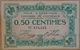 Abbeville ( 80  ) 50 Centimes Chambre De Commerce  ND Filigrane Feuilles - Cámara De Comercio