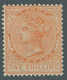 * 1879, Freimarke Königin Viktoria, 1 Shilling Orange, Wertangabe 16½ Mm Lang Und Gezähnt 14, In Ungebrauchter Erhaltung - Autres & Non Classés