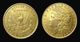 COPIE - 1 Pièce Plaquée OR Sous Capsule ! ( GOLD Plated Coin ) - Etats-Unis USA - Morgan Dollar 1885 - 1$, 3$, 4$