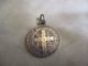 Médaille Religieuse Ancienne Pour Chaînette/Bronze Nickelé/Saint BENOIT / Croix Bénédictine /Début XXéme  CAN93 - Religion & Esotérisme