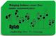 India - Aplab - LOKDOOT (Green), Chip Gem1A (small) Symmetric Black With White Lines, Without Cn. Used - Indien