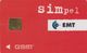 Estonia, EE-EMT/Simpel-001a, GSM / SIM Card With Chip, Simpel, Black, 1999, 2 Scans. - Estonie