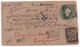 INDOCHINE TAXE 40c Noir Banderole / Entier Postal Indes Anglaises > Saigon Cochinchine 1901 RRR - Portomarken