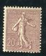 N° 131 Semeuse 20c Brun Lilas  Neuf ** Cote 228€ - J 18 - 1903-60 Sower - Ligned