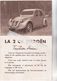 AUTOMOBILE - 2 CV CITROEN - Beau Petit Dépliant Publicitaire Avec Vues Diverses Intérieures, Extérieures, De La 2 CV - Publicités