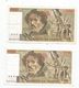 Billet , France , Eugéne Delacroix , 1980 Et 1984 ,cent ,100 Francs,  2 Scans, LOT DE 2 BILLETS - 100 F 1978-1995 ''Delacroix''