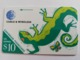 CARIBBEAN GENERAL /CARIBBEAN  C&W    $10 LIZARD    GEN-209A  209BCAA  NEW Logo C&W **2715**(RR) - Antillas (Otros)