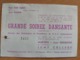 Ticket D'entrée Soirée Dansante Organisé Par Les Guichetiers Et Contrôleurs De R.S.C.ANDERLECHT. 12/11/1966 - Voetbal