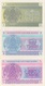 Kazakhstan : Lot De 3 Petits Billets : 1-2-5 Tyin 1993 UNC - Kazakhstan