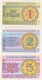 Kazakhstan : Lot De 3 Petits Billets : 1-2-5 Tyin 1993 UNC - Kazakhstan