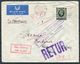 1936 GB London F.S. Air Mail Cover - Hamar Norway Via Copenhagen, Oslo. Retour Redirected - Covers & Documents