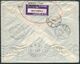 1936 GB London F.S. Air Mail Cover - Hamar Norway Via Copenhagen, Oslo. Retour Redirected - Covers & Documents