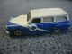 RARE VINTAGE OLD CIJ EUROPARC 1/43 No. 3/53a RENAULT FREGATE BREAK AMBULANCE Blue/White - CIJ