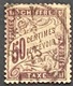 FRAYX037Ua - Timbres Taxe Type Duval Papier G.C. 50 C Used Stamp 1916-1920 - France YT YX 037a - Timbres