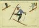 SAMIVEL SIGNED 1940s HUMOUR POSTCARD - WINTER SPORT -  SKI / SCI - N. 28 (BG906) - Samivel