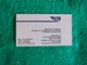 Carte De Visite U.T.A. French AIRLINES - Papiere